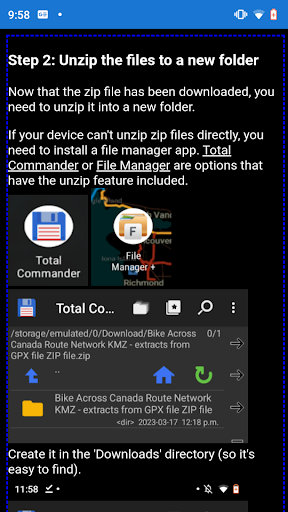 Trans Canada Bike Route App Screen 3
