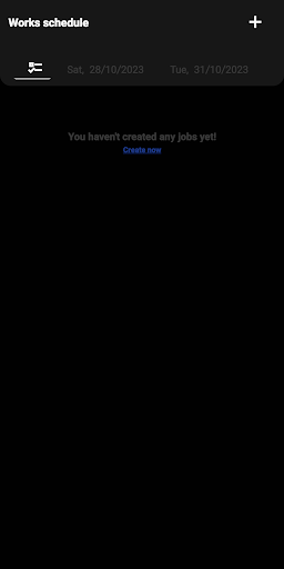Work schedule Screen 3