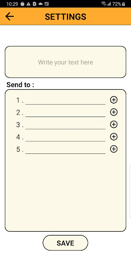 One Button SMS Screen 2