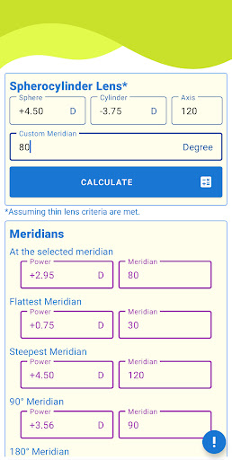 Android application Lens Meridian Power screenshort
