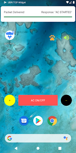 Android application UDP/TCP Widget screenshort