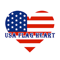 USA Flag Heart Wallpaper