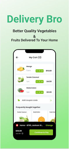 Android application DeliveryBro- Grocery delivery screenshort