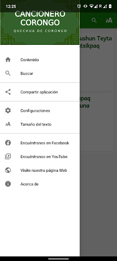 Cancionero Corongo Screen 2