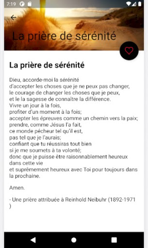 Prière de la Sérénité-Dieu acc Screen 2