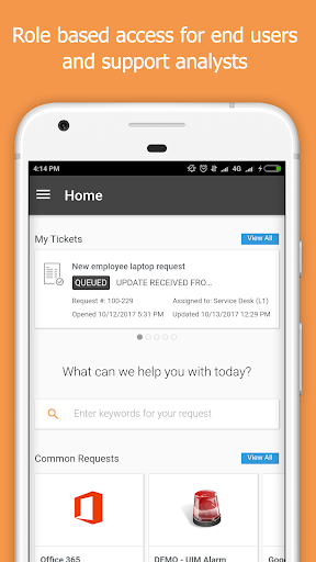 Android application Intelligent Service Management screenshort