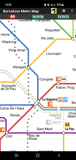 Barcelona Metro Map Screen 2