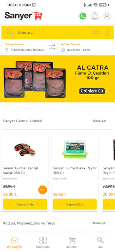 Android application Sarıyer Sanal Market screenshort