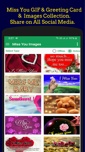 Miss You GIF Images Collection Screen 2