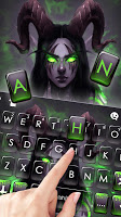 screenshot of Neon Green Demon Keyboard Them