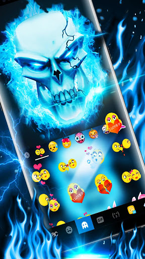 Fire 3d Skull Keyboard Theme Screen 3