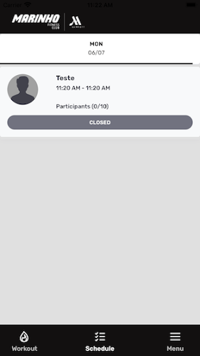 Android application Marinho Fitness Club screenshort