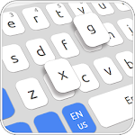 Cover Image of Download Simple White Blue Keyboard 10001009 APK