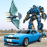 Flying Eagle Robot Car - Robot Transforming Games icon