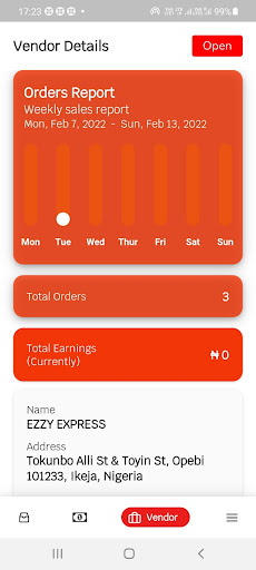 Android application Ezzy Vendor screenshort