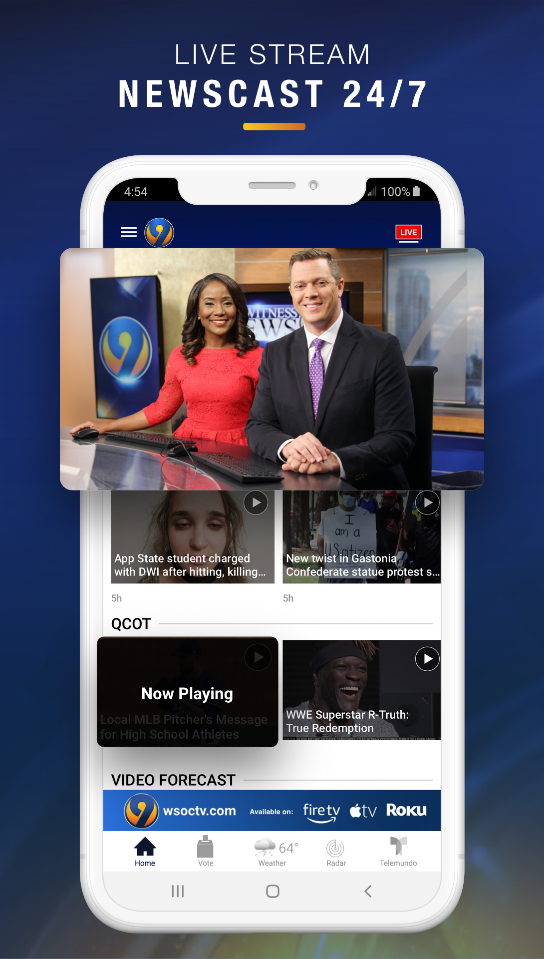 Android application WSOC-TV Channel 9 News screenshort