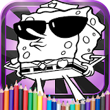 spongebob game color book icon