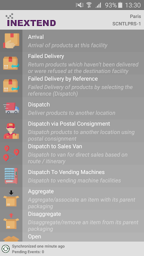 Android application Inextend screenshort