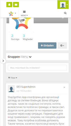 Android application Stay2gether.App screenshort