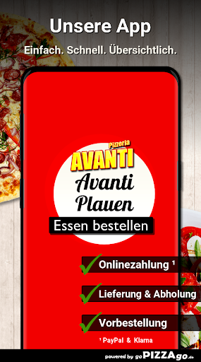 Android application Pizzeria Avanti Plauen screenshort