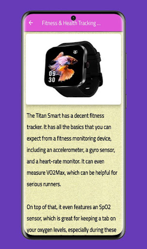 Titan Smart Watch guide Screen 2