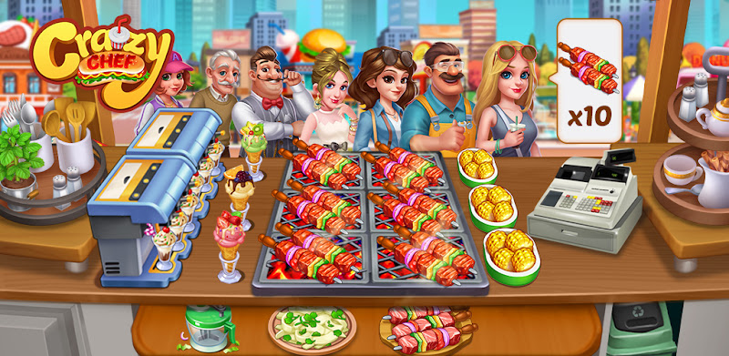 Crazy Chef: Food Truck Restaurant Cooking Game