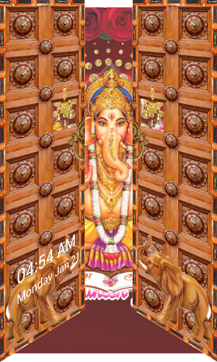 Ganesha Temple Door Lock Scree