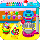 Cooking rainbow cupcakes icon