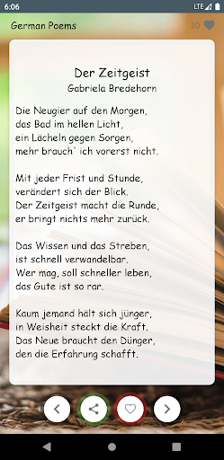 Android application German Poems screenshort