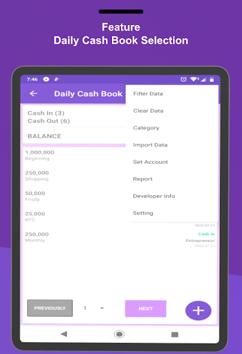 Daily Cash Book