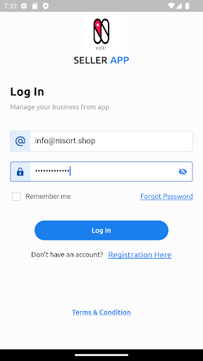 Nisort - Vendor Screen 2