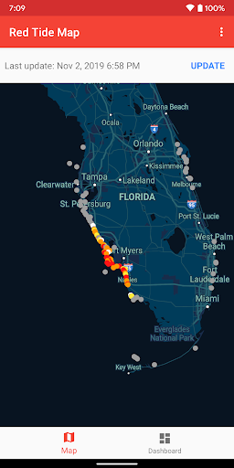 Android application Red Tide Florida screenshort