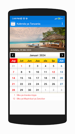 Android application Kalenda ya Tanzania 2024 screenshort