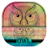 Pastel Galaxy Owl keyboard Theme icon