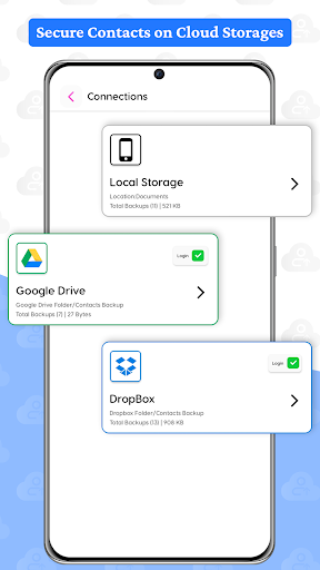 Screenshot of Contacts Backup and Restore
