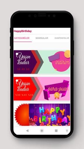 Android application Happy Birthday screenshort