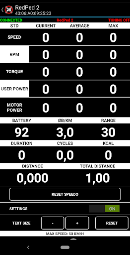 RedPed - E Bike Tuning App Screen 2
