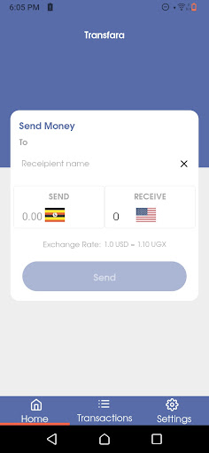 Android application Transfara screenshort