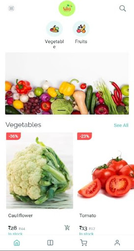 Android application Sabji Bazar screenshort