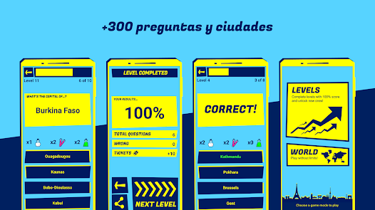 Captura de Pantalla 14 Capitales del Mundo: quiz android