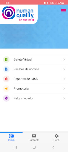 Android application Human Quality intranet screenshort