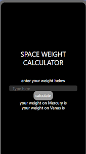 SPACE WEIGHT CALCULATOR-Shiven