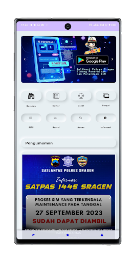 Android application SIDORA screenshort