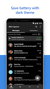SMS Organizer Screenshot