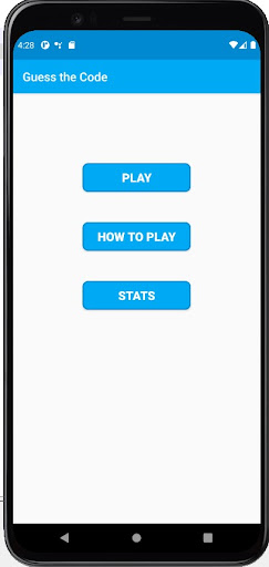Android application Guess the Code screenshort