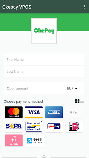 Android application Okepay VPOS screenshort