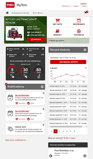 MyToro screenshot