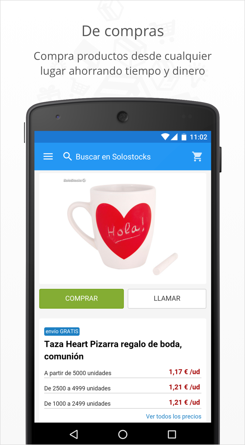 Android application SoloStocks compras screenshort