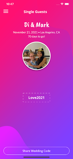 Android application Single Guests screenshort