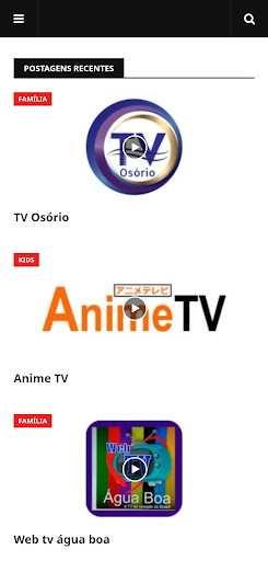 Android application TV ABERTA screenshort